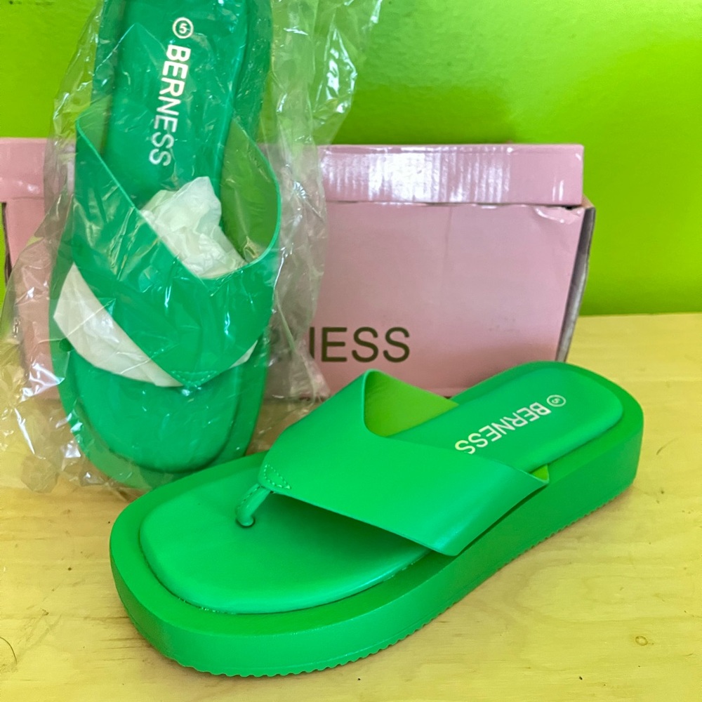 Green Flip Flop Sandals